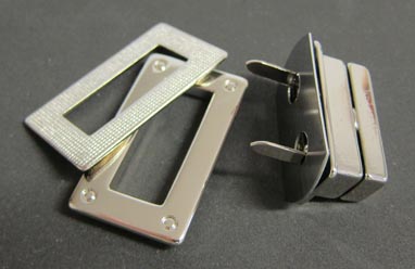 Taschen-Drehverschluss rechteckig nickel